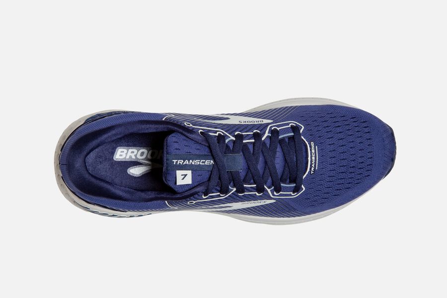 Brooks Transcend 7 Road Running Shoes - Mens - Navy/Silver - DZ9248135